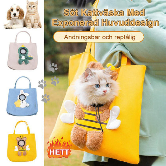Cute Bee-Shaped Cat Carrier Bag for Outdoor Use